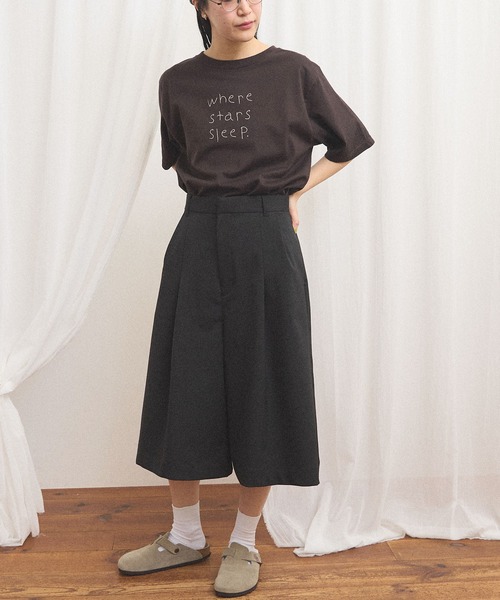 fig Ｌondon（フィグロンドン）の「something good Tshirt（Tシャツ/カットソー・レディース・ブルー/ダークブラウン・FREE）」の16枚目の写真