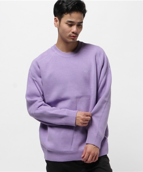 WHO'S WHO gallery(フーズフーギャラリー)の「【TABLE TALK】Huge Crew Knit(ニット/セーター・メンズ・グレー/ベージュ/グリーン/ブルー/パープル・FREE)」の5枚目の写真
