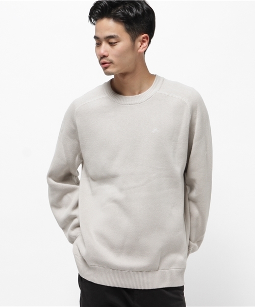 WHO'S WHO gallery(フーズフーギャラリー)の「【TABLE TALK】Huge Crew Knit(ニット/セーター・メンズ・グレー/ベージュ/グリーン/ブルー/パープル・FREE)」の2枚目の写真