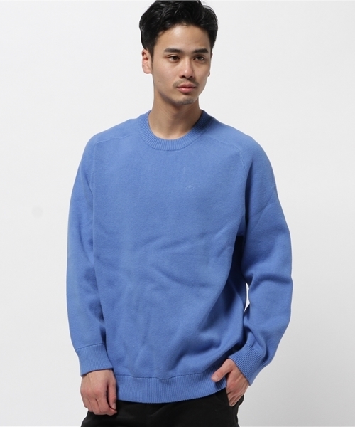 WHO'S WHO gallery(フーズフーギャラリー)の「【TABLE TALK】Huge Crew Knit(ニット/セーター・メンズ・グレー/ベージュ/グリーン/ブルー/パープル・FREE)」の1枚目の写真