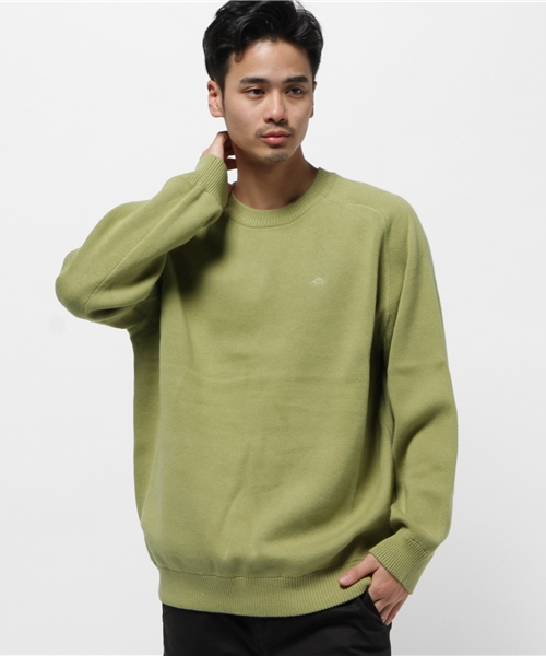 WHO'S WHO gallery(フーズフーギャラリー)の「【TABLE TALK】Huge Crew Knit(ニット/セーター・メンズ・グレー/ベージュ/グリーン/ブルー/パープル・FREE)」の4枚目の写真