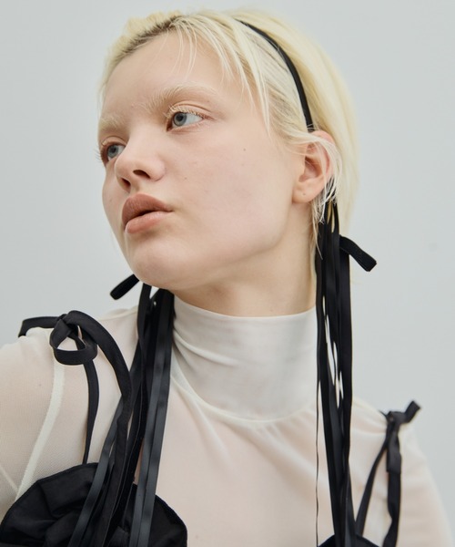 PERNA（ペルナ）の「テープリボンカチューシャ（カチューシャ・レディース・ブラック・FREE）」の3枚目の写真