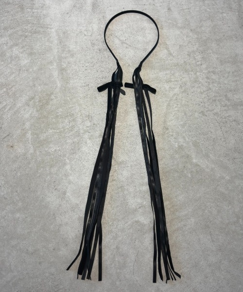 PERNA（ペルナ）の「テープリボンカチューシャ（カチューシャ・レディース・ブラック・FREE）」の6枚目の写真