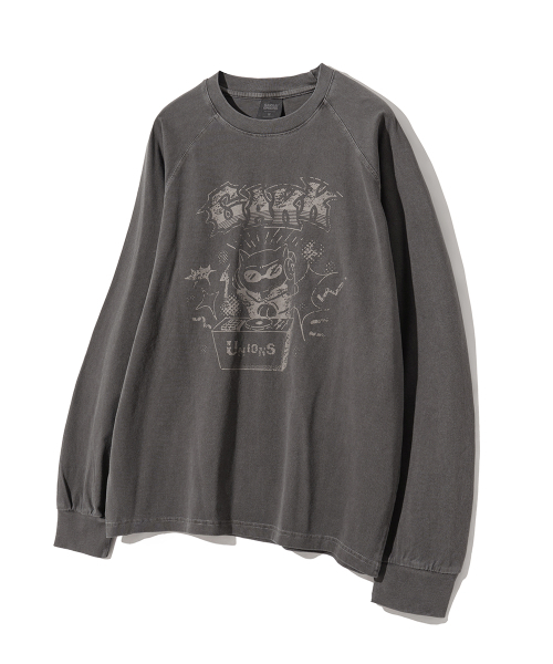 GAKKAI UNIONS(ガッカイユニオンズ)の「ディスコピグメントラグランロングスリーブチャコール(Tシャツ/カットソー・レディース・その他・MEDIUM/LARGE/X-LARGE/SMALL)」の2枚目の写真