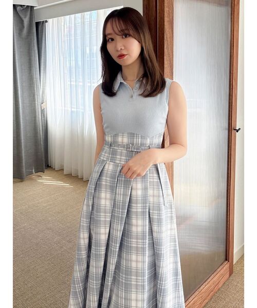 dazzlin(ダズリン)の「シャツカラーノースリコルセットワンピース(ワンピース・レディース・オフホワイト/ブルー/その他1・SMALL/X-SMALL/MEDIUM)」の16枚目の写真