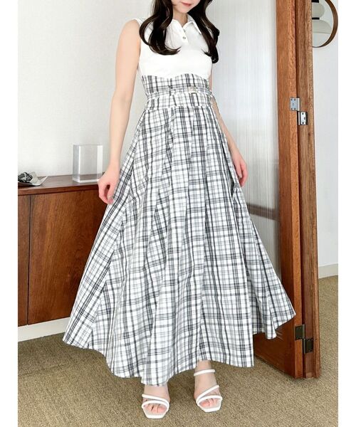 dazzlin(ダズリン)の「シャツカラーノースリコルセットワンピース(ワンピース・レディース・オフホワイト/ブルー/その他1・SMALL/X-SMALL/MEDIUM)」の18枚目の写真