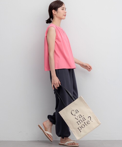 組曲(クミキョク)の「【WEB限定】フレンチテリー ワイドパンツ(その他パンツ・レディース・ブラック系/グレー系・2/1)」の20枚目の写真