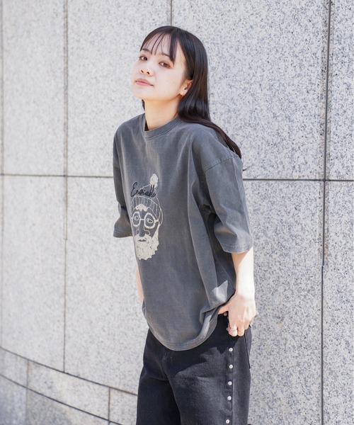 ATELANE（アテレーン）の「ATELANE / ピグメント/刺繍/Tシャツ/アソート（Tシャツ/カットソー・メンズ・ブラック/オフホワイト・X-LARGE/LARGE/MEDIUM）」の19枚目の写真
