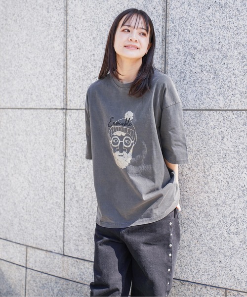 ATELANE（アテレーン）の「ATELANE / ピグメント/刺繍/Tシャツ/アソート（Tシャツ/カットソー・メンズ・ブラック/オフホワイト・X-LARGE/LARGE/MEDIUM）」の17枚目の写真