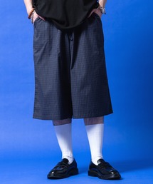 a.p.o.v. マルチカラーチェック柄コットンバギーハーフパンツ