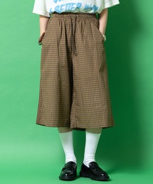 a.p.o.v. マルチカラーチェック柄コットンバギーハーフパンツ