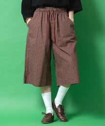 a.p.o.v. マルチカラーチェック柄コットンバギーハーフパンツ