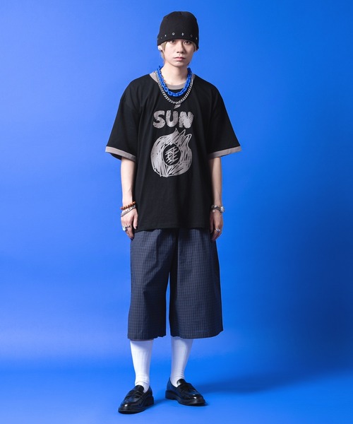 a.p.o.v.（エーピーオービー）の「a.p.o.v. マルチカラーチェック柄コットンバギーハーフパンツ（その他パンツ・メンズ・ネイビー/カーキ/ワイン・ONESIZE）」の9枚目の写真