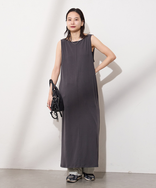 JOURNAL STANDARD（ジャーナルスタンダード）の「SANDWASH 2WAY Iライン ワンピース（ワンピース・レディース・ブラック系その他/ベージュ・FREE）」の3枚目の写真