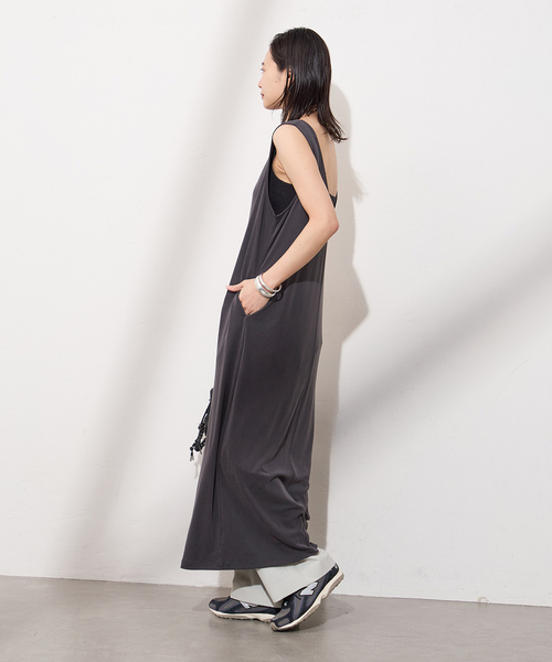 JOURNAL STANDARD（ジャーナルスタンダード）の「SANDWASH 2WAY Iライン ワンピース（ワンピース・レディース・ブラック系その他/ベージュ・FREE）」の6枚目の写真