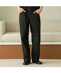 26 SS ストレートヘリンボーンデニムパンツ (2カラー)