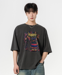 MOZMOZ（モズモズ）の「プライドベア オーバーサイズ ピグメント 半袖Tシャツ チャコール（Tシャツ/カットソー）」