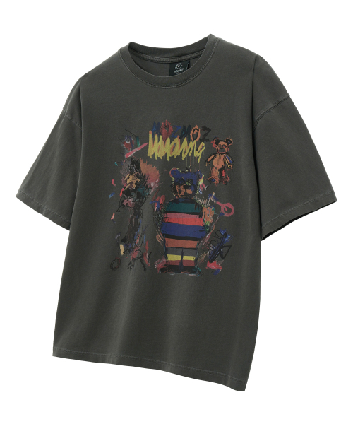 MOZMOZ(モズモズ)の「プライドベア オーバーサイズ ピグメント 半袖Tシャツ チャコール(Tシャツ/カットソー・レディース・その他・1/2/3)」の2枚目の写真