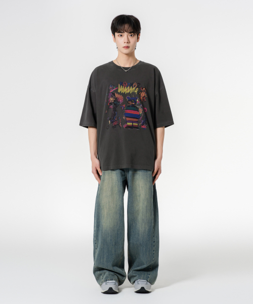 MOZMOZ(モズモズ)の「プライドベア オーバーサイズ ピグメント 半袖Tシャツ チャコール(Tシャツ/カットソー・レディース・その他・1/2/3)」の4枚目の写真