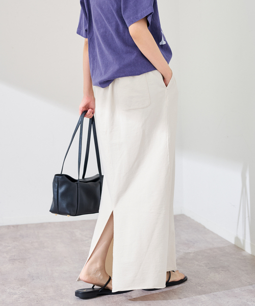 FRAMeWORK（フレームワーク）の「ウェットオゾン加工インレースカート（スカート・レディース・ライトグレー/スミクロ・36/38）」の16枚目の写真