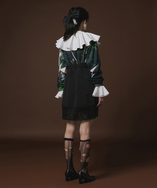NON TOKYO(ノントーキョー)の「LACE GIMMICK CAMISOLE(キャミソール・レディース・マスタード/グレー/ブラック・FREE)」の6枚目の写真