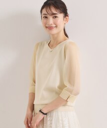 ITS'DEMO | 【手洗い可】袖シアーニット(ニット/セーター)