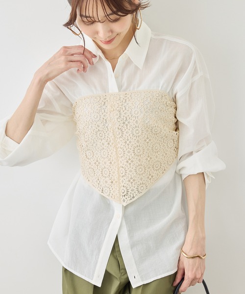 ROPE' PICNIC（ロペピクニック）の「ヴィンテージライクマルチレーススカーフ（バンダナ/スカーフ・レディース・キナリ/ホワイト系その他・FREE）」の7枚目の写真