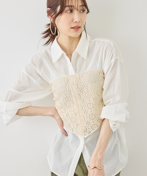 ROPE' PICNIC（ロペピクニック）の「ヴィンテージライクマルチレーススカーフ（バンダナ/スカーフ・レディース・キナリ/ホワイト系その他・FREE）」の6枚目の写真
