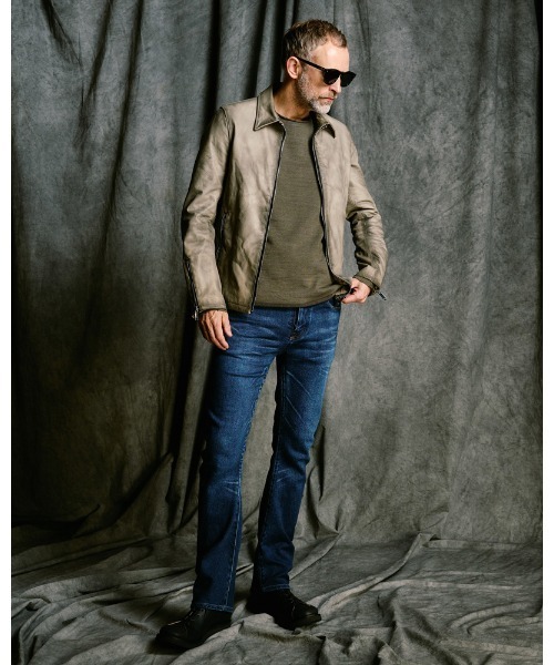 wjk(ダヴルジェイケイ)の「leather single riders(ライダースジャケット・メンズ・ブラック/ベージュ・SMALL/MEDIUM/LARGE/X-LARGE)」の12枚目の写真