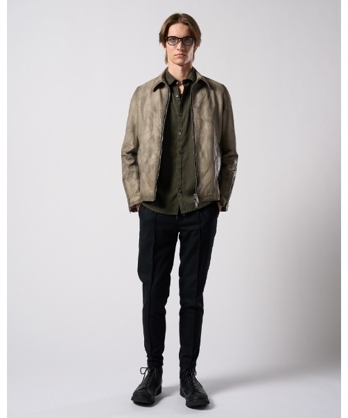 wjk(ダヴルジェイケイ)の「leather single riders(ライダースジャケット・メンズ・ブラック/ベージュ・SMALL/MEDIUM/LARGE/X-LARGE)」の17枚目の写真