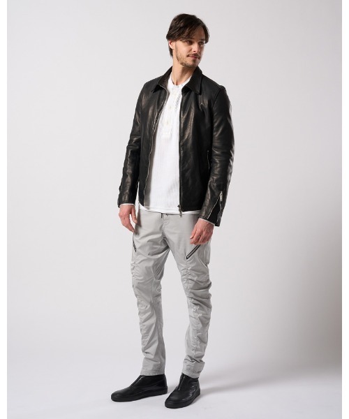 wjk(ダヴルジェイケイ)の「leather single riders(ライダースジャケット・メンズ・ブラック/ベージュ・SMALL/MEDIUM/LARGE/X-LARGE)」の20枚目の写真