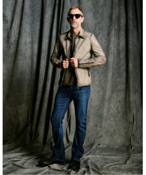 wjk(ダヴルジェイケイ)の「leather single riders(ライダースジャケット・メンズ・ブラック/ベージュ・SMALL/MEDIUM/LARGE/X-LARGE)」の13枚目の写真