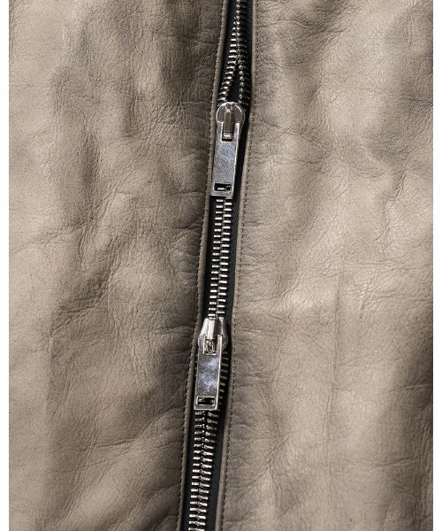 wjk(ダヴルジェイケイ)の「leather single riders(ライダースジャケット・メンズ・ブラック/ベージュ・SMALL/MEDIUM/LARGE/X-LARGE)」の22枚目の写真