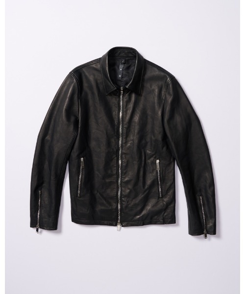 wjk(ダヴルジェイケイ)の「leather single riders(ライダースジャケット・メンズ・ブラック/ベージュ・SMALL/MEDIUM/LARGE/X-LARGE)」の8枚目の写真