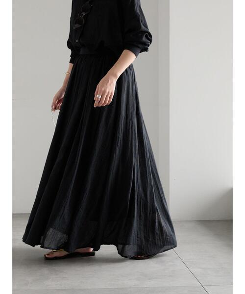 Te chichi（テチチ）の「シャンブレーボイルスカート（スカート・レディース・ラベンダー/オフホワイト/ブルー/ブラック・F）」の2枚目の写真