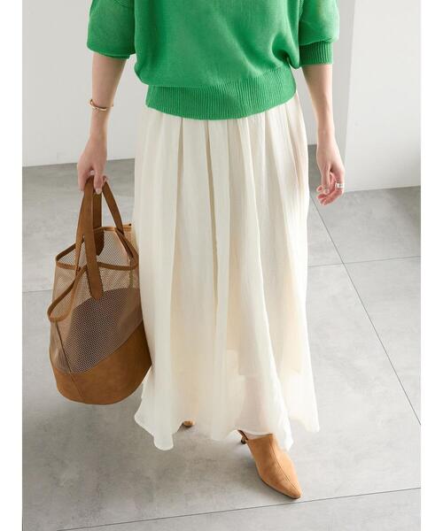 Te chichi（テチチ）の「シャンブレーボイルスカート（スカート・レディース・ラベンダー/オフホワイト/ブルー/ブラック・F）」の19枚目の写真