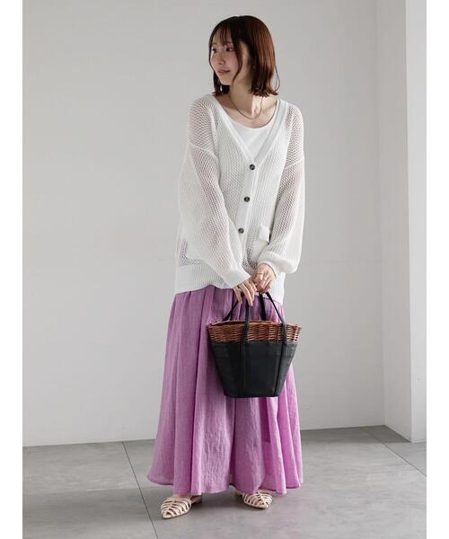 Te chichi（テチチ）の「シャンブレーボイルスカート（スカート・レディース・ラベンダー/オフホワイト/ブルー/ブラック・F）」の17枚目の写真