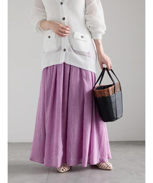 Te chichi（テチチ）の「シャンブレーボイルスカート（スカート・レディース・ラベンダー/オフホワイト/ブルー/ブラック・F）」の15枚目の写真