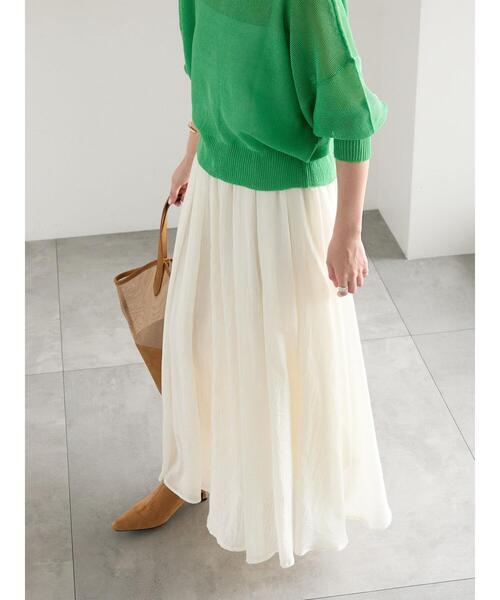 Te chichi（テチチ）の「シャンブレーボイルスカート（スカート・レディース・ラベンダー/オフホワイト/ブルー/ブラック・F）」の5枚目の写真