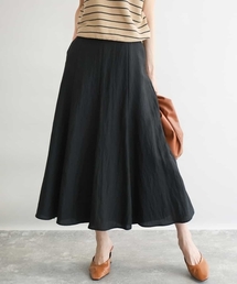 MK MICHEL KLEIN | [UVカット/洗える]リネン混フレアースカート(スカート)