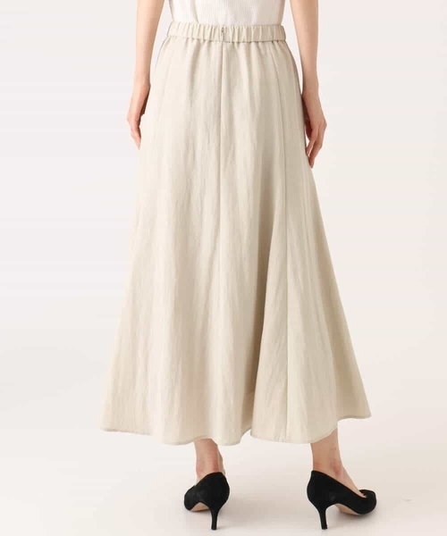 MK MICHEL KLEIN（エムケーミッシェルクラン）の「[UVカット/洗える]リネン混フレアースカート（スカート・レディース・ブラック/ベージュ/レッド・38）」の4枚目の写真