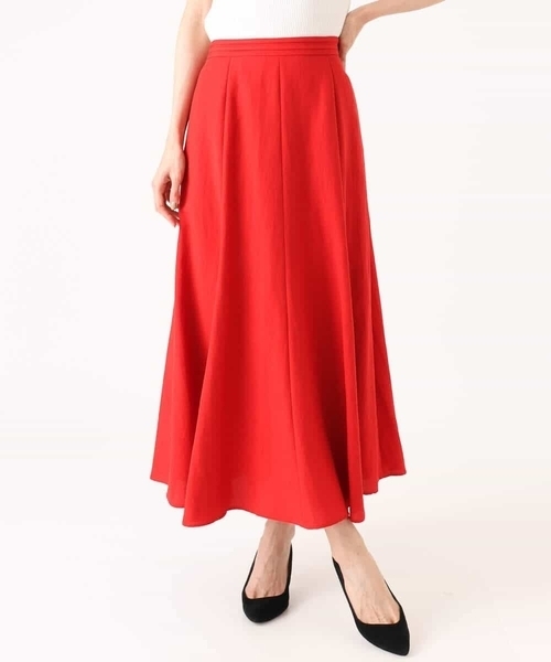 MK MICHEL KLEIN（エムケーミッシェルクラン）の「[UVカット/洗える]リネン混フレアースカート（スカート・レディース・ブラック/ベージュ/レッド・38）」の11枚目の写真