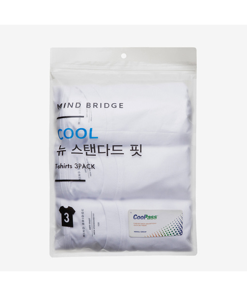 MINDBRIDGE（マインドブリッジ）の「[3パック][エアクール]エアホール半袖Tシャツ - 3カラー（Tシャツ/カットソー・メンズ・ホワイト/ブラック/ダークブラック/グレー・95/100/105/110/115）」の2枚目の写真