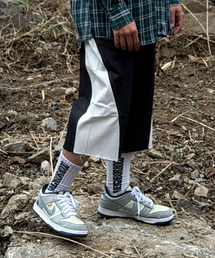 PEACEOFMIND（ピースオブマインド）の「ラインワイドデニムバミューダパンツ（インディゴ）（デニムパンツ）」