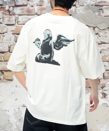 BRANDALISED (ブランダライズド) Tシャツ 半袖 バンクシー ストレッチ クルーネック カットソー Angel BR26SU02D12 ユニセックス