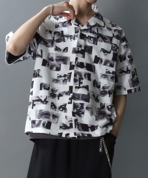 Philip Lumbang(フィリップランバン)の「Philip Lumbang × JIMMY’S/フィリップ・ランバン×ジミーズ コラボ 総柄 オープンカラー 半袖シャツ(シャツ/ブラウス・メンズ・ホワイト・M/L/XL)」の14枚目の写真
