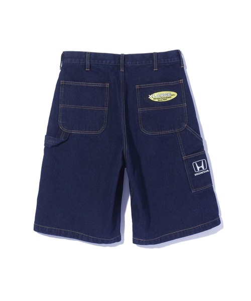 XLARGE（エクストララージ）の「XLARGE×Honda PARTS SUPPLIERS DENIM SHORT PANTS（デニムパンツ・メンズ・インディゴブルー/ブラック・36inch/34inch/32inch/30inch）」の4枚目の写真