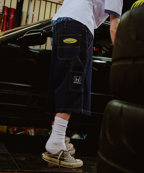 XLARGE(エクストララージ)の「XLARGE×Honda PARTS SUPPLIERS DENIM SHORT PANTS(デニムパンツ・メンズ・インディゴブルー/ブラック・36inch/34inch/32inch/30inch)」の11枚目の写真