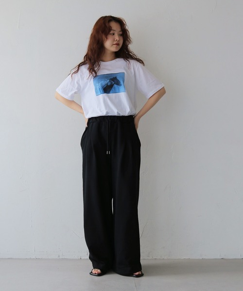 cheriella(シェリエラ)の「【cheriella】ドローストリング裏毛スウェットパンツ DRAWSTRING FRENCH TERRY SWEAT PANTS(スウェットパンツ・レディース・杢グレー/ブラック/オートミール・FREE)」の19枚目の写真