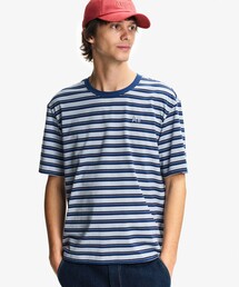 AIGLE（エーグル）の「吸水速乾 抗菌 リラックスフィット ストライプボーダーリンガーTシャツ（Tシャツ/カットソー）」